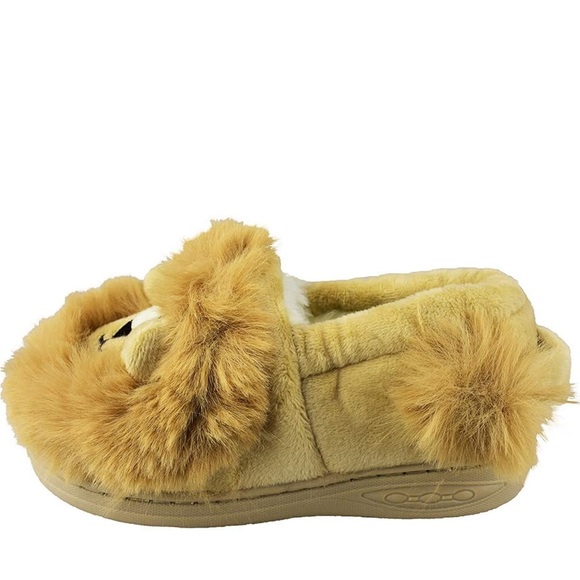 Kids Lion Slippers - Tan - Picture 2 of 7